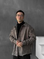 Сорочка клітинка коричнева