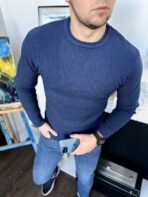 Светр Овал Темно-синій