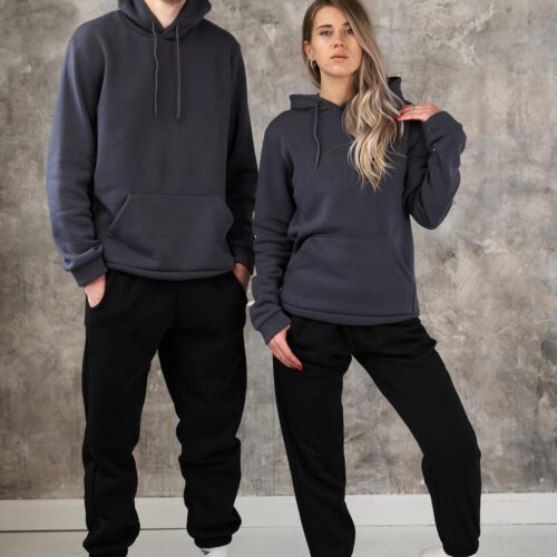 Фліс костюм графіт 2х кольоровий