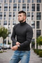Гольф Сasual з мікрофлісом Антрацит
