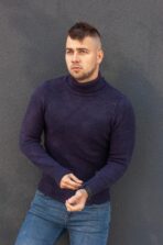 Гольф Wool Темно-синій