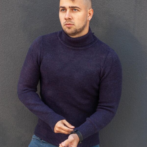 Гольф Wool Темно-синій