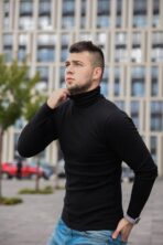 Гольф Сasual з мікрофлісом Чорний