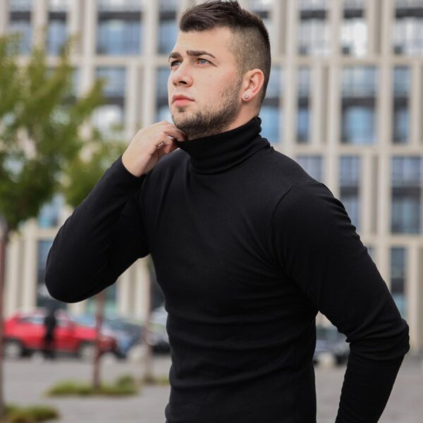 Гольф Сasual з мікрофлісом Чорний