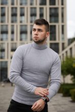 Гольф Сasual з мікрофлісом Сірий