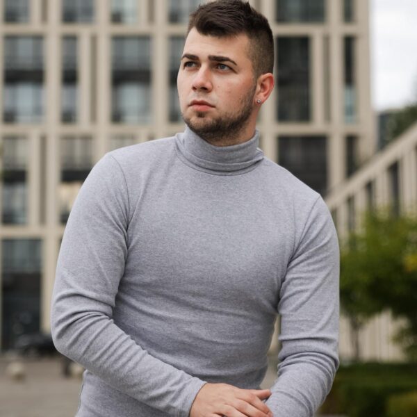 Гольф Сasual з мікрофлісом Сірий