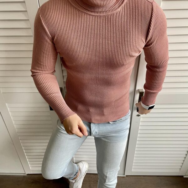 Персиковый гольф в рубчик