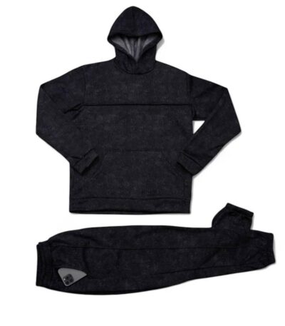 Костюм із вареної тканини чорний